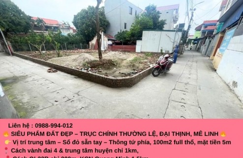 LÔ ĐẤT TRỤC CHÍNH – THƯỜNG LỆ, ĐẠI THỊNH MÊ LINH HÀ NỘI